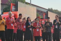 Ketua umum PDIP Megawati saat Rakernas