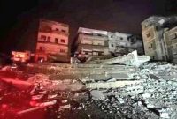 Sebuah gedung bertingkat hancur saat gempa berkekuatan 6,8 Skala Richter (SR) melanda Maroko, sebuah negara yang terletak di wilayah Afrika Utara. Gempa terjadi tepat pada Jumat (8/9/2023) pukul 23:14 waktu setempat. 