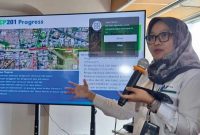 Direktur Konstruksi PT MRT Jakarta Weni Maulina dalam Forum Jurnalis MRT Jakarta review 2023 dan rencana 2024, Jakarta.
