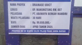 Foto Papan informasi anggaran 
