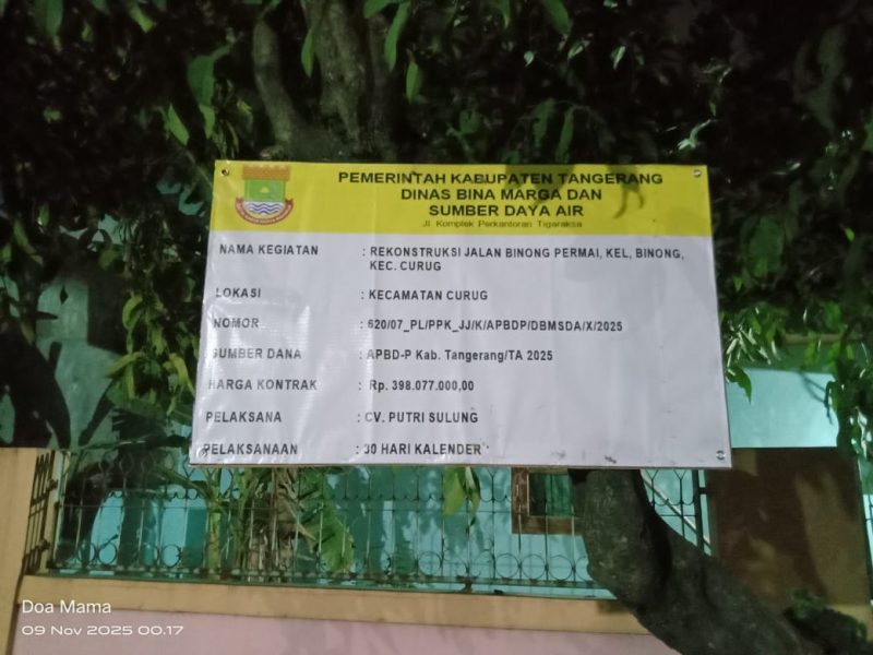 Papan informasi pekerjaan CV Putri Sulung