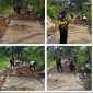 Kades mekar jaya ( Purwahidin )  turun langsung ke lapangan pekerjaan paving blok 