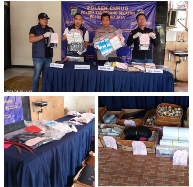 Foto Fress conference dan barang bukti 